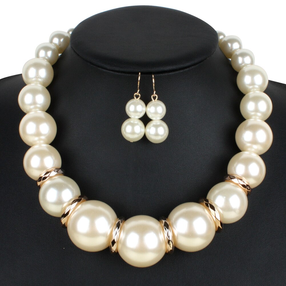 Ketting met grote parel en korte kraag, koreaanse persoonlijkheid, eenvoudige ketting met overdrijving, veelzijdige ketting