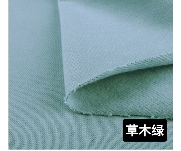 Pull épais 100% coton poncé | D'automne, surdimensionné, pull en tricot molletonné en tissu pas d'étirement: Grass green