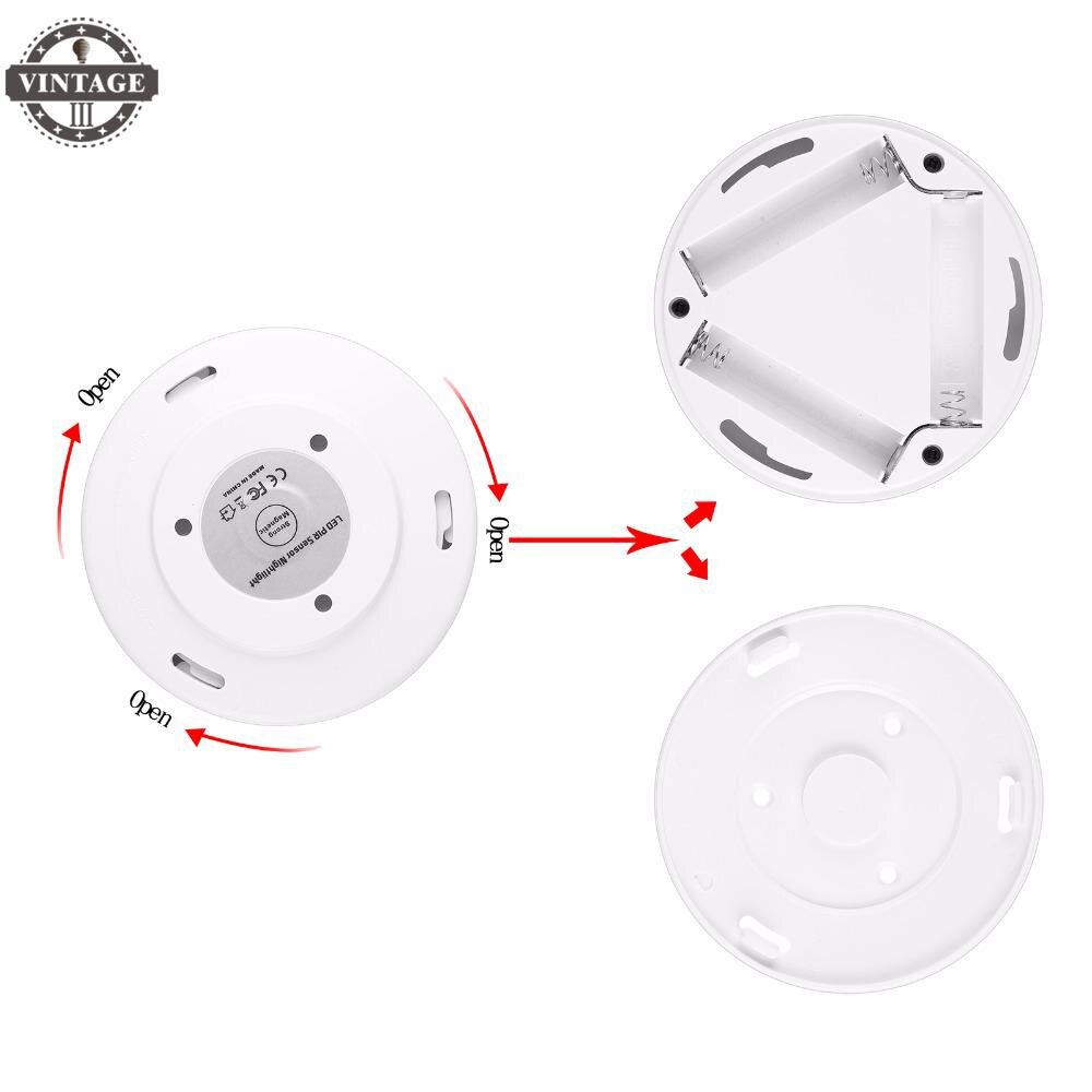 Motion Sensor Led Night Light Aaa Batterij Aangedreven Magnetische Infrarood Ir Auto On/Off Nachtkastje Hal Wc Nood Muur lamp