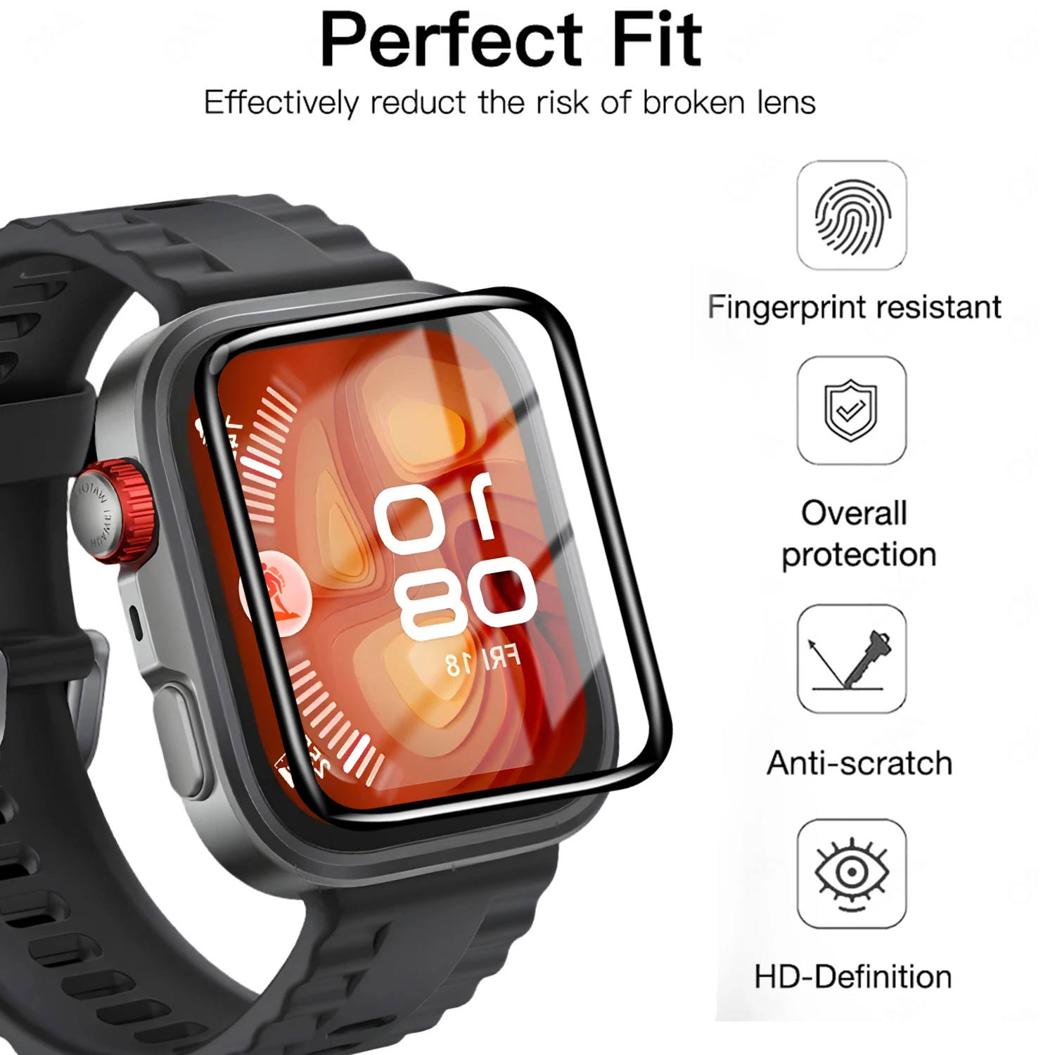 1/4Pack 3D Curved Screen Protector For Huawei Watch Fit 2 Fit3 Fit4 Pro Full Cover HD Soft Film For Huawei Watch ES/Fit 2 3 4Pro