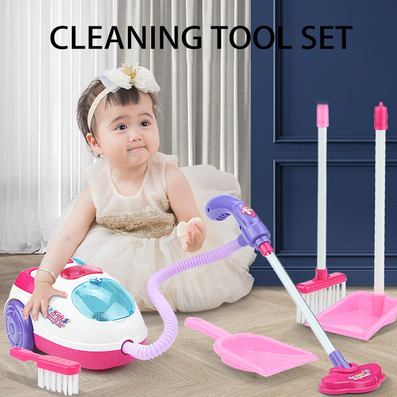 Kinderen Mini Stofzuiger Simulatie Opladen Huishoudelijk Dust Catcher Educatief Meubels Speelgoed Speelhuis Cleaning Tools Set