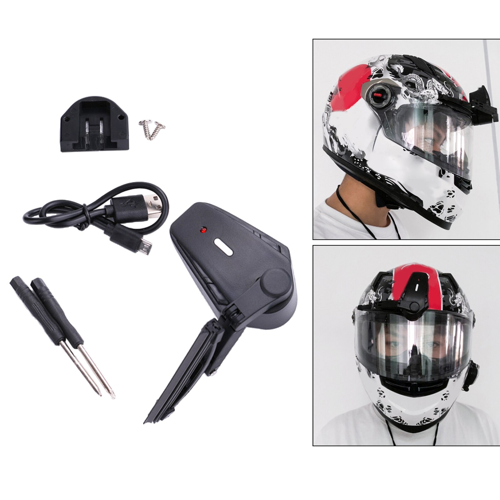 Universal- Elektrische Motorrad Helm Wischer Scheibenwischer für Sonnenblende