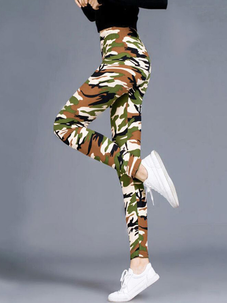 Leggings de camuflaje a la para mujer, pantalones de realce con estampado Sexy para mujer, mallas deportivas informales de talla grande