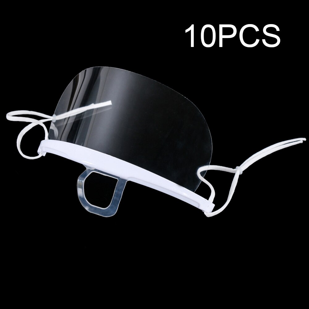 20 stk gennemsigtige masker permanent anti spyt tåge catering mad hotel plastik køkken restaurant masker kokkens special: 602 type 10 stk