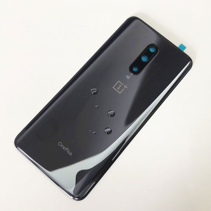 100% Original Zurück Batterie Abdeckung Tür Hinten Glas Für Oneplus 7T Profi/Oneplus 7 Profi Batterie Abdeckung Gehäbenutzen fallen mit Kamera Objektiv: 7 Profi  Schwarz