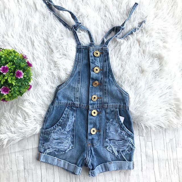 Pudcoco Kids Overalls Jongens Meisjes Denim Broek Knop Riem Bule Gaten Pockets Korte Jumpsuit Playsuit 2 Stijlen 1-6Y