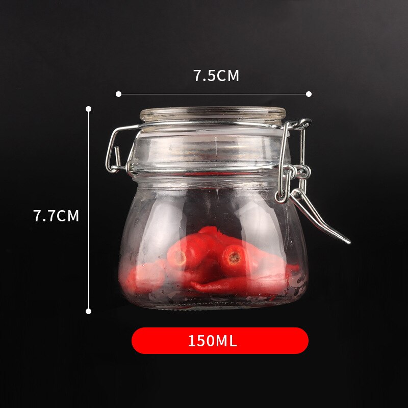 Glass Jars With Airtight Lids Mason Jars Glass Jars With Leak Proof Rubber Gasket Storage Jars With Hinged Lid for Home THIN889: grey