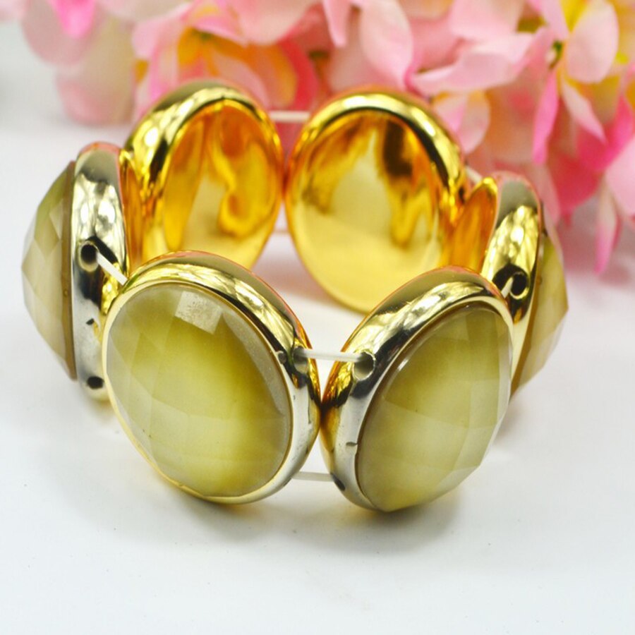 Candy Farben Große Stein Stretch Armbänder Armreifen für Männer Frauen Freundschaft Hand Zubehör Fabrik CM-E1527