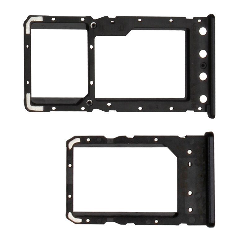 Voor Xiaomi Redmi 6/6A Dual Sim-kaart Lade Houder Voor Xiaomi Redmi6 Redmi6A Micro-SD/TF card Slot Adapter Reparatie Onderdelen: Dual SIM Black