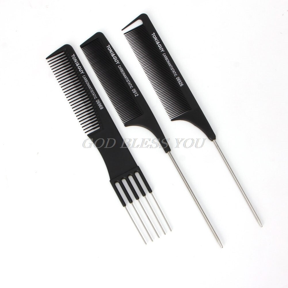 Brosse à cheveux queue de Rat, brosse à dents fines en métal, Style , directe