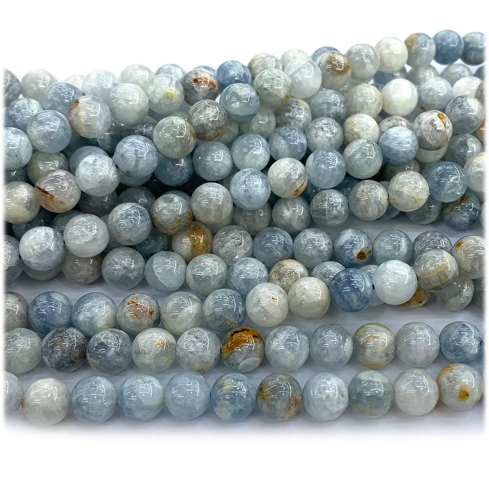 Perles Rondes Billy Stine Naturelles pour Bijoux, Pierres Précieuses en Clip de Charbon, Collier, Bracelets, Boucles d'Oreilles, DIY