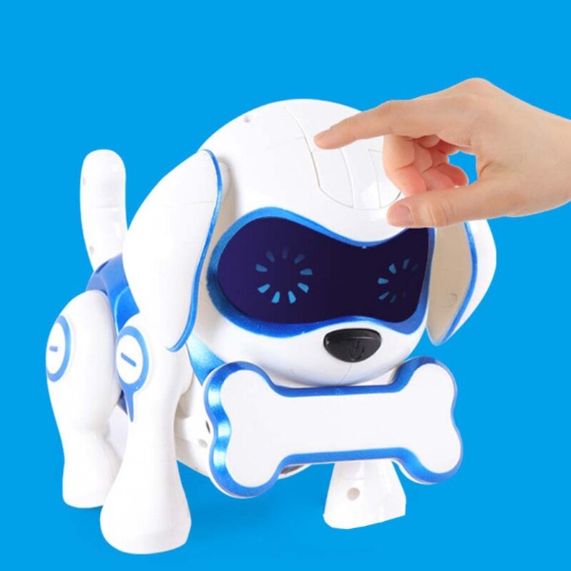 Elektroniska djur husdjur intelligent robot hund cool andningsljus robot valp