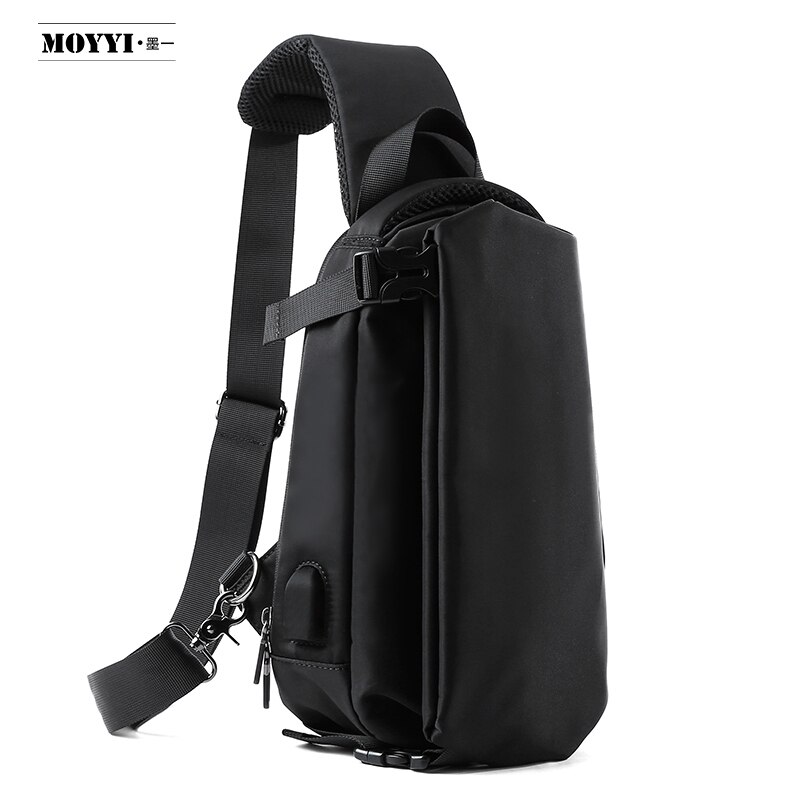 Moyyi multifunctionele crossbody tassen heren borsttas korte reis messengers 7 zakken waterafstotende schoudertas voor mannen voor de winter: Rits mode