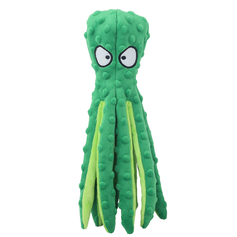Animal de estimação brinquedo de pelúcia cão voz polvo escudo quebra-cabeça brinquedo mordida resistente brinquedos interativos limpeza dos dentes do cão mastigar brinquedo filhote de cachorro suprimentos para cães: Verde