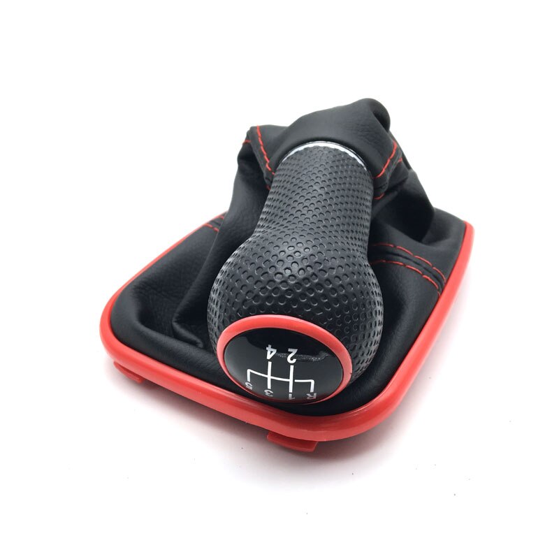 12mm 5 / 6speed Car Gear Shift Knob For VW BORA JETTA 4 GTI MK4 GOlf 4 1999 2000 - 2005/ Seat Leon Car Styling: Red 5speed