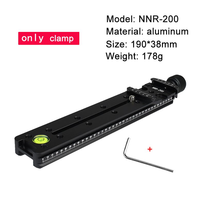 Pinza para cámaras Dslr, adaptador de montaje de cabeza de bola para trípode NNR Abrazadera de liberación rápida, teleobjetivo, placa de soporte para cámara Arca: NNR200