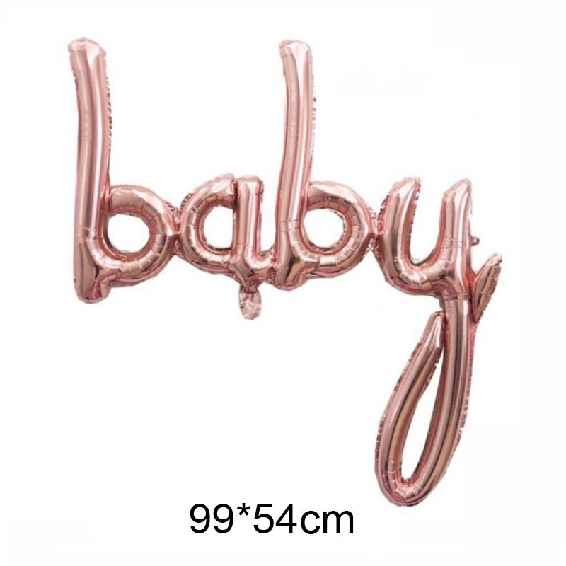 Baby ballon baby shower folie mylar en dreng pige ballon køn afsløre 1st første fødselsdag graviditet annonceringsfest: Rosa guld baby