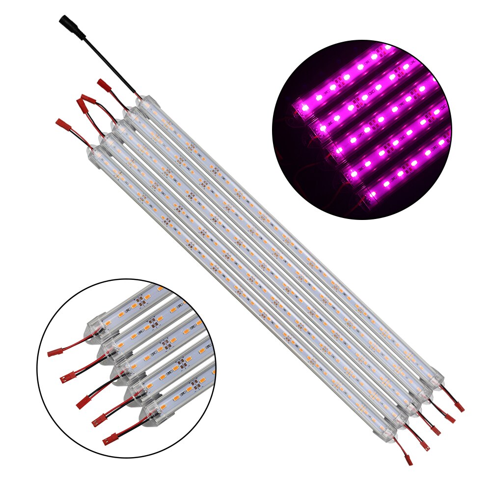 Full Spectrum Hydroponic LED Grow Light 50CM SMD 5730 DC12V Grow Tent Lamp Led Rigid Strip For Flower Seeding Greenhouse
