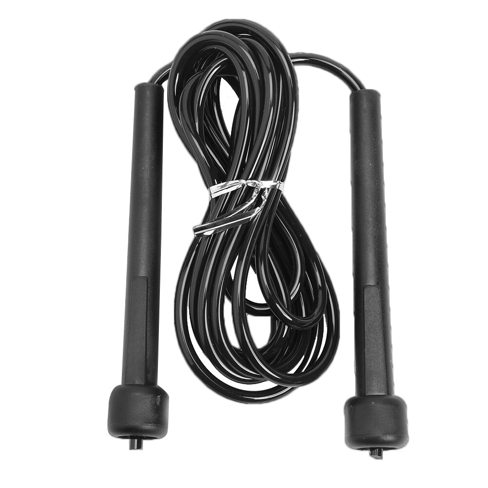 Cuerda de saltar ajustable de PVC, equipo de ejercicio de Fitness, para perder peso, gimnasio, Crossfit, entrenamiento, boxeo, deportes: Black