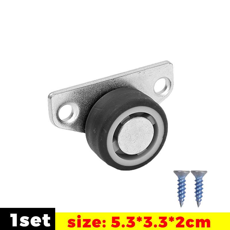 1/8Sets Side Mount Caster Wheels Mini Silent Rubber Furniture Castors Directional Cartwheels For Trolley Drawer Kitchen Cabinets: Orange