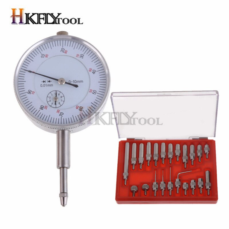 22pcs/set Steel Dial Indicator Point Set 4-48 Thread Tip and 10mm 25mm 30mm Dial indicator Lug Back Dial Test gauge Indicators: 10mm and Point Set