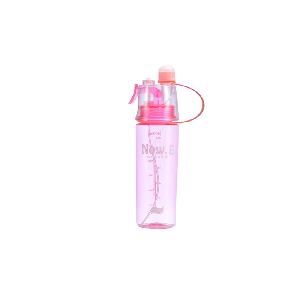 400ml/600ml dricksflaska shaker spray sport vattenflaska utomhussport bärbara flaskor cykel cykling: 400 / Rosa
