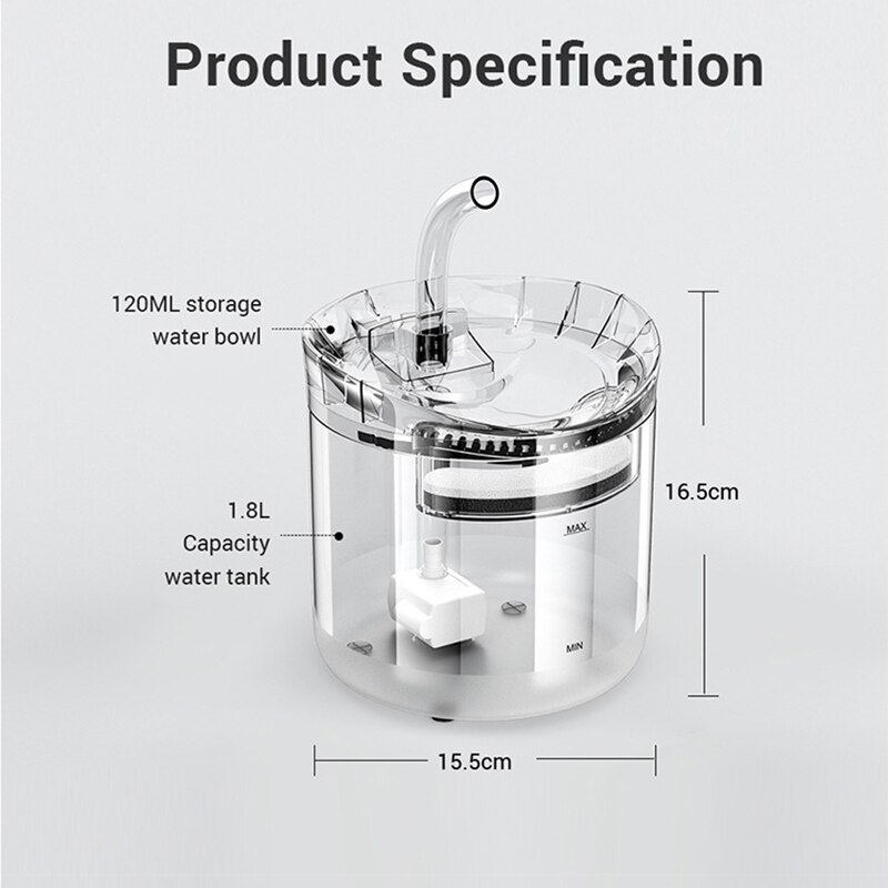 2L Katze Wasser Brunnen Filter Automatische Sensor Trinker Für Katzen Zubringer Haustier Wasser Spender LED Auto Trinken Brunnen Für Katzen