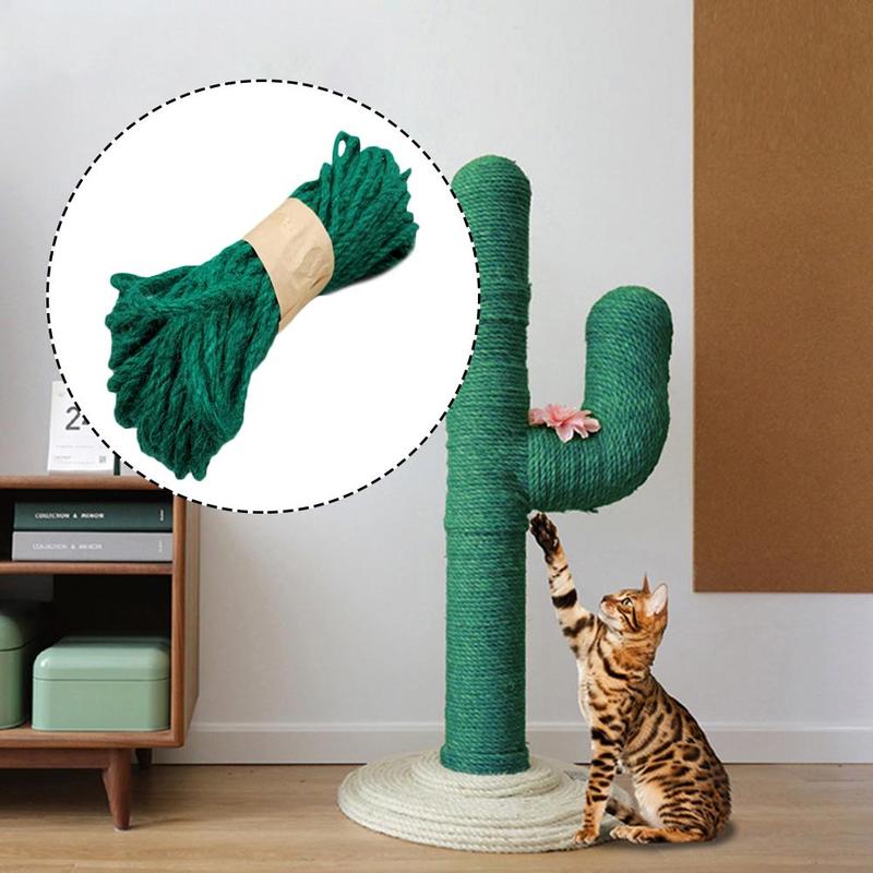 10M zwierzę domowe Scratcher Poczta liny konopne DIY linka sizalowa dla kota dla kota zabawki kot rama łapanie wiążące liny drzewo zadraśnięcie R1Y3
