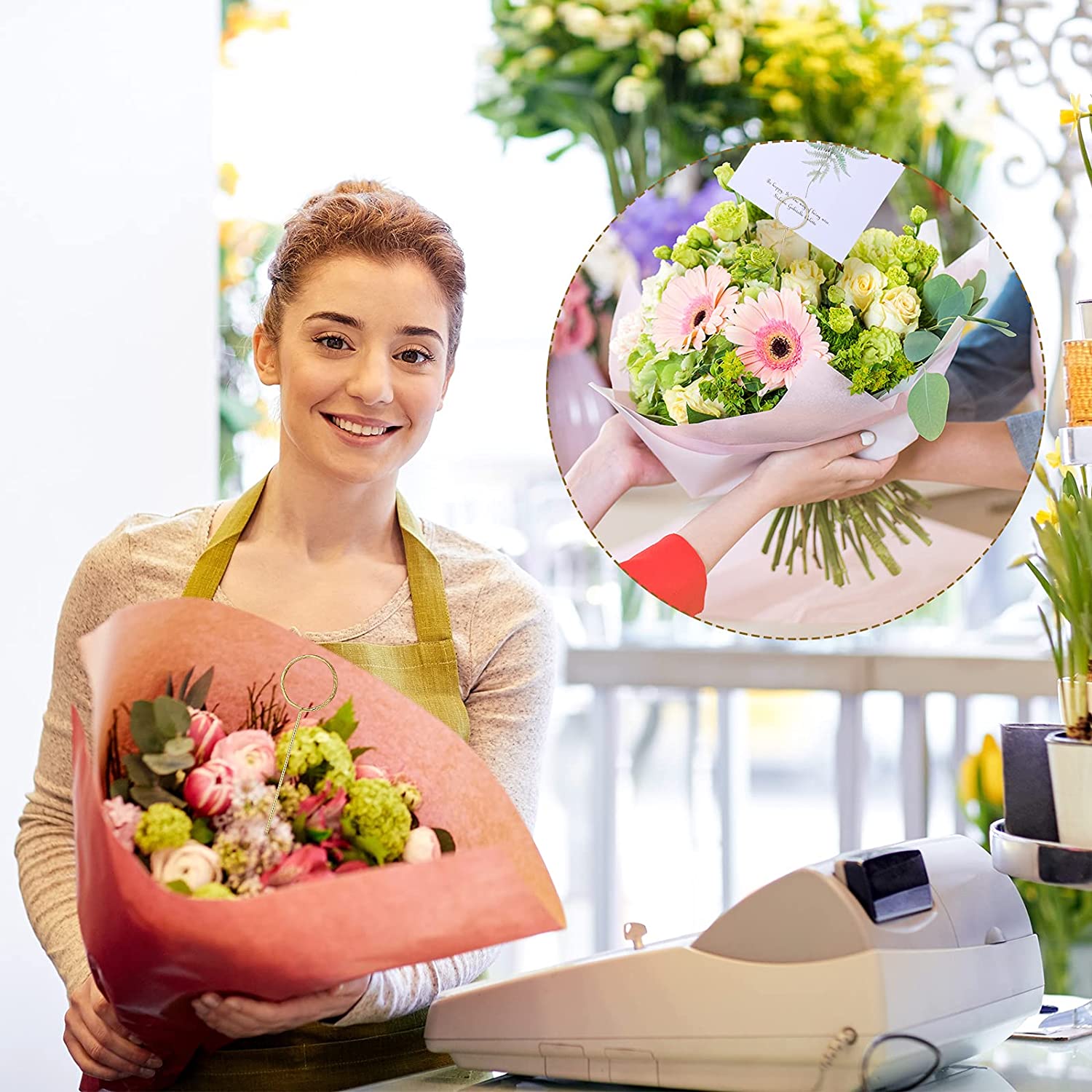 20 Pcs Metalen Draad Bloemen Plaats Kaarthouder Ronde Foto Memo Houder Pick Gold Bloemen Kaarthouder Clip Voor Bruiloft party Verjaardag