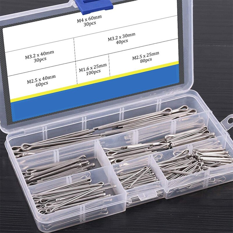 Splitpen Cotter Bevestigingen Set,6 Maten 304 Rvs Splitpen ... – Grandado