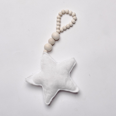 Baby Decoratie Kamer Dingen Voor Babykamer Pasgeborenen Stuff Baby Room Decor Moon Star Liefde Hart Houten Kralen Fotografie Props: white star