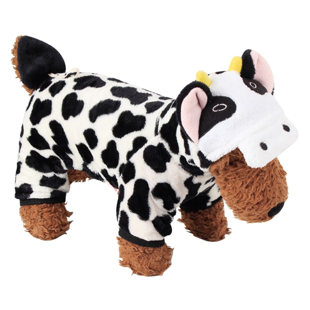 Dog Cow Costume Adorable Puppy Clothing Cow Style Hoodie and Comfortable Jumpsuits for Small Dog(XL)