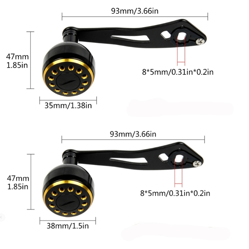 carrete pesca, eléctrico, perilla Metal para Baitcasting, agarre Micro Jigging, balancines, piezas para