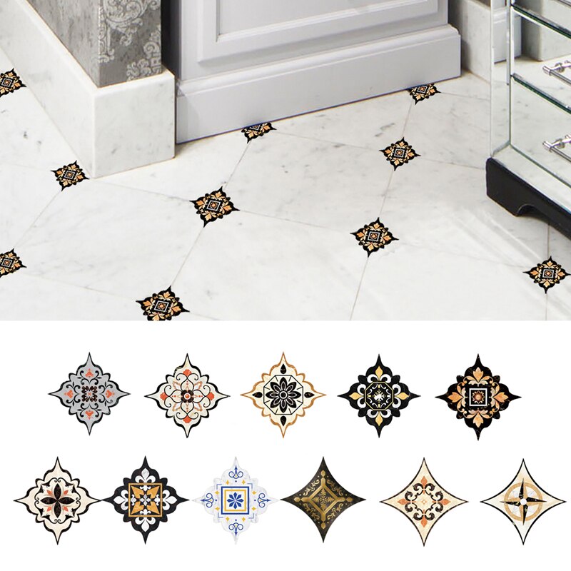 Staraise 36 pièces carrelage autocollant PVC dosseret Applique maison cuisine décor salon multicolore lisse salle de bain cuisine Durable Wa