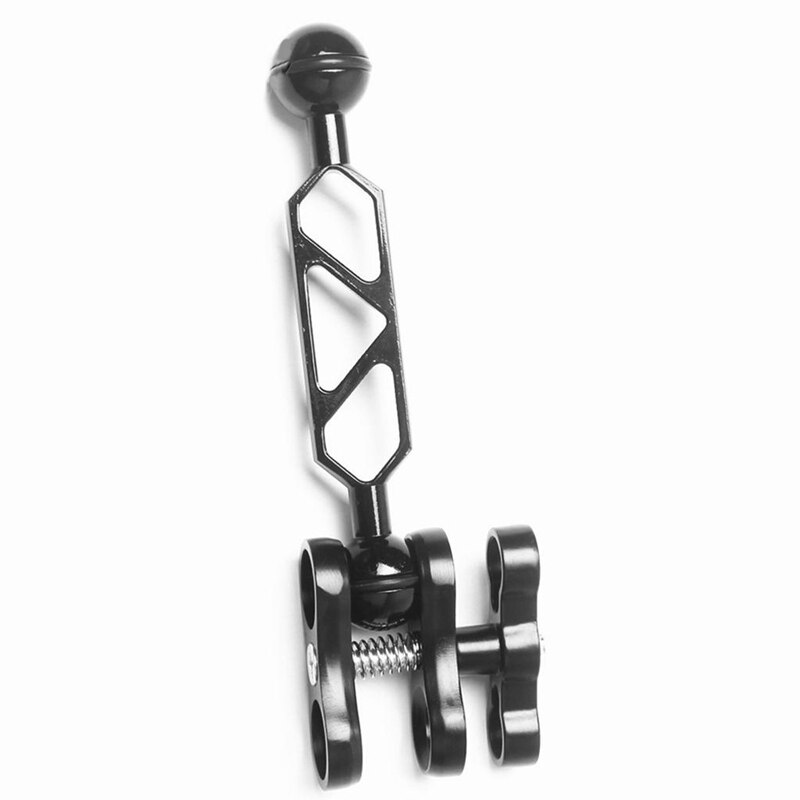Aluminum Diving Light Torch Dual Ball Joint Arm & Butterfly Clip Clamp Mount for Underwater Photography Camera