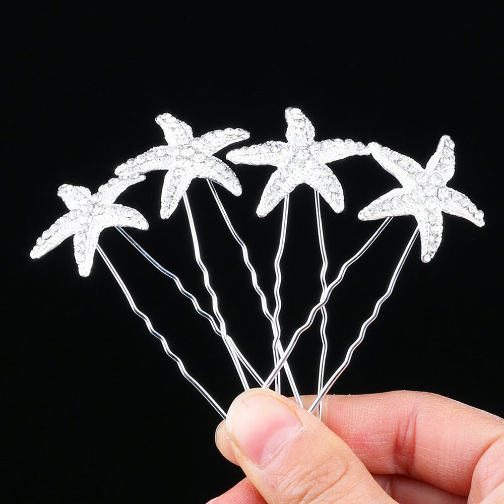 5pcs Flower Hairpins Hairstyles Wedding Bridal Hair Pins Hair Jewelry Accessories Hairwear Girls Hair Clips For Women: 5pcs B	white