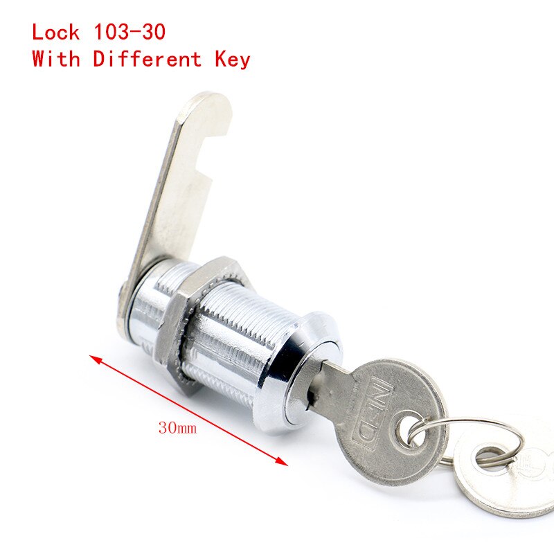Cabinet Drawer Cam Cylinder Lock Door Cabinet Mailbox Padlock Drawer Cabinet Box Lock with Iron Key for Furniture Hardware: A 30mm Different Key
