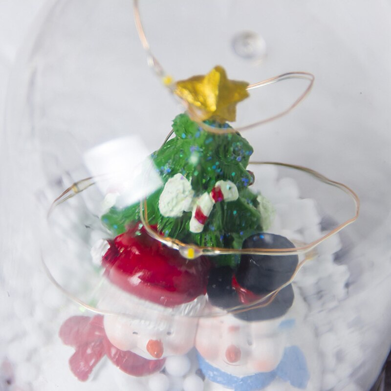 Kerst sneeuwbal nachtlampje decoratieve kinderen lichtgevende speelgoed ornamenten glazen deksel verlichting rendierboom festival ornamenten