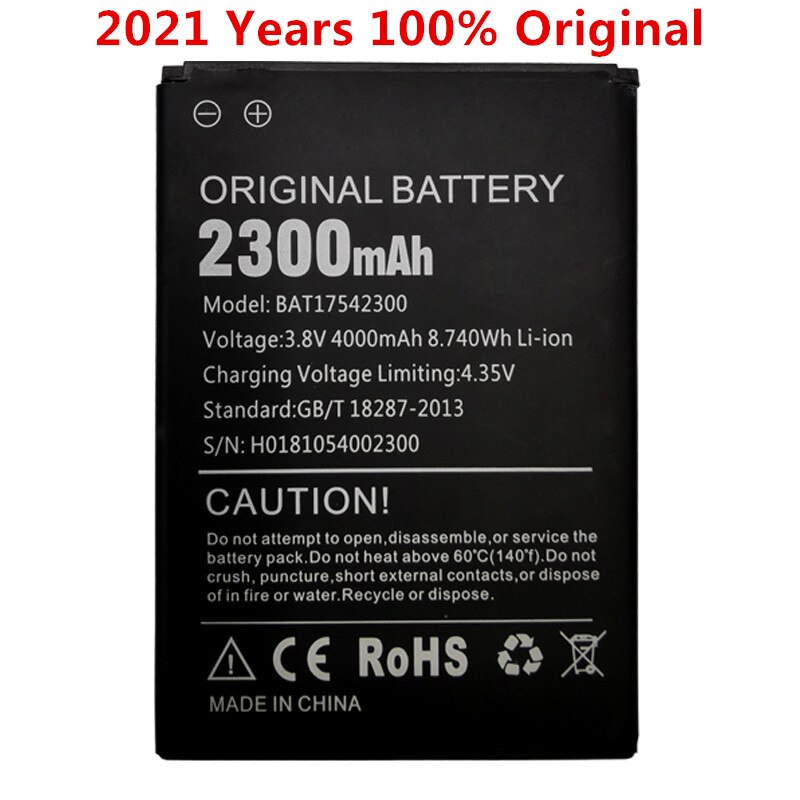 2300- 17542300 -akku für doogee  x9 mini-handys