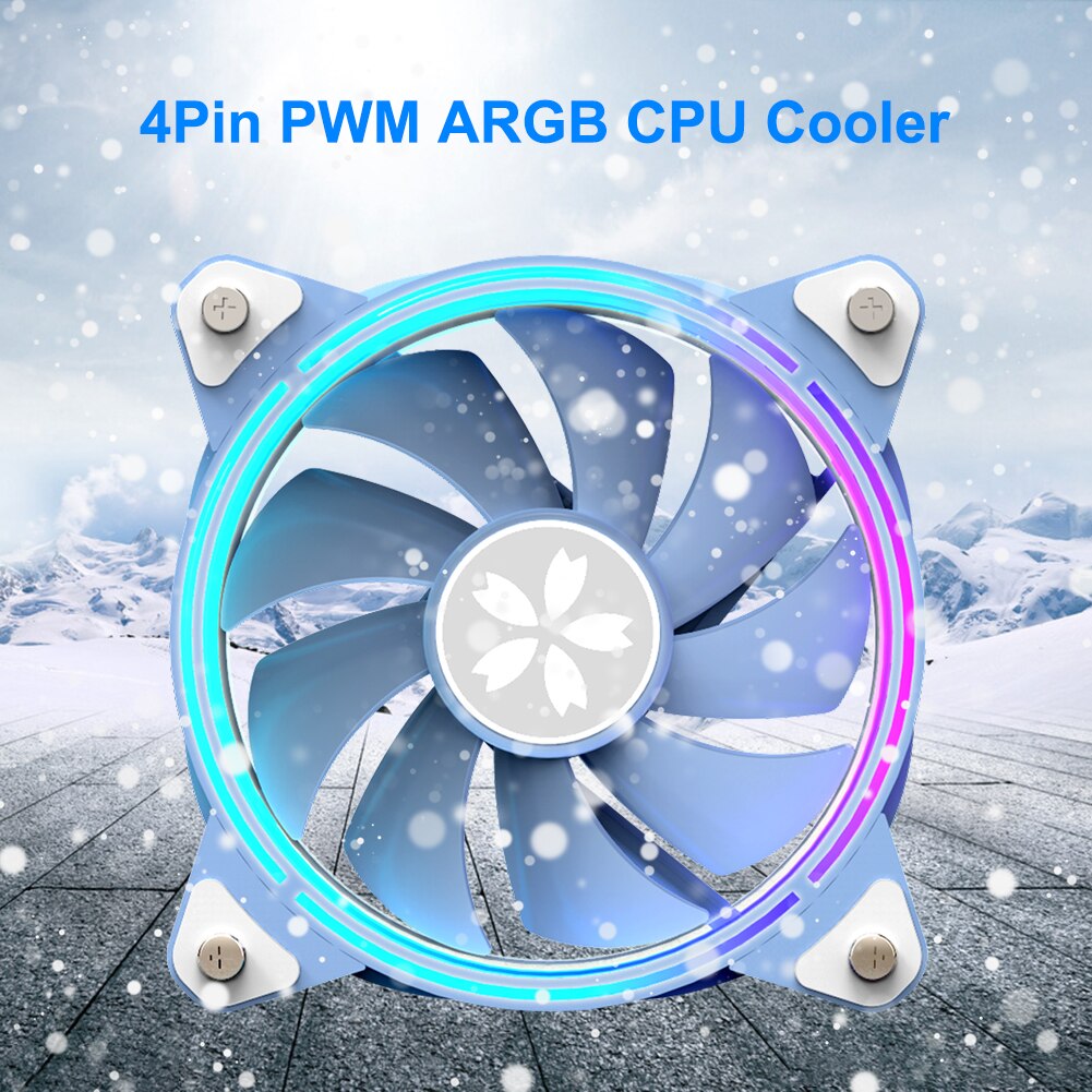 12cm Cooler Heatsink Radiator RGB ARGB CPU Cooling Cooler Fan 4Pin PWM PC Case Heatsink Radiator LED Cooler