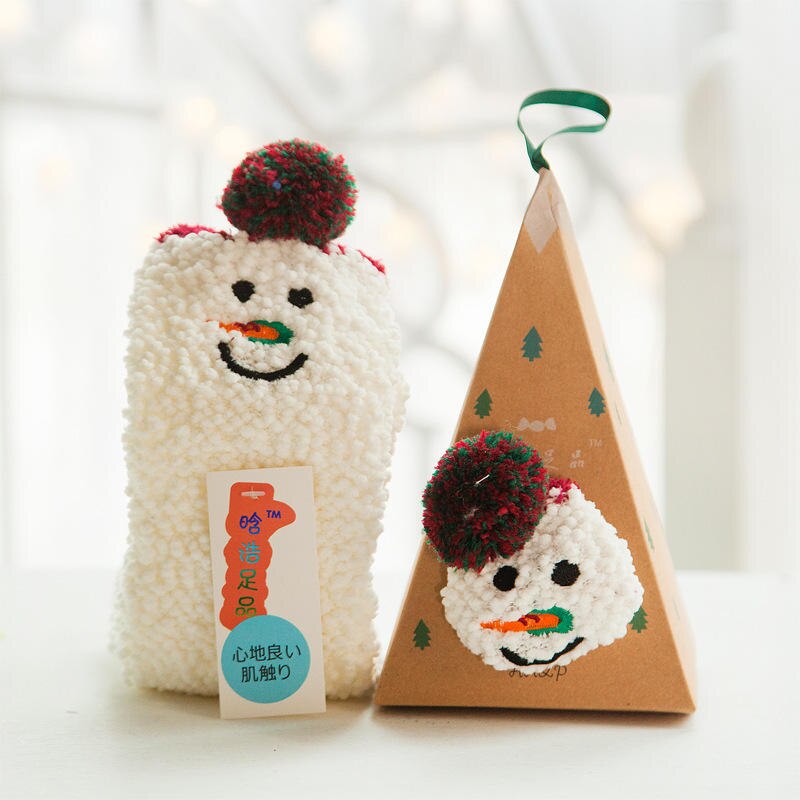 Cartoon Coral Fleece Babysokjes Peuters Anti-slip Warm Houden Sokken Herfst Winter Leuke Dier Sokken Kids kerstcadeaus: T4 included gift box