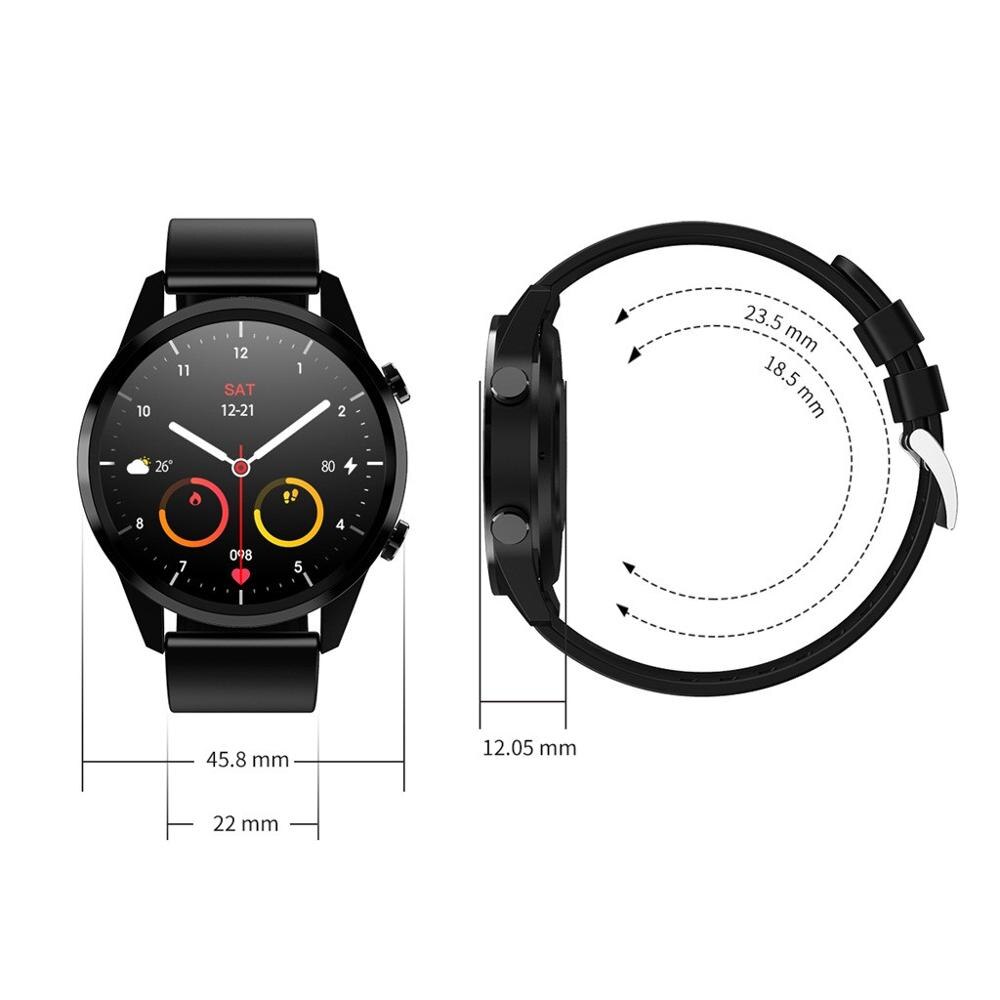 F35 -inch bluetooth smartwatch met 1.28- inch hartslagmeter, bloeddrukmeter, volledig aanraakscherm, slimme fitnesshorloge voor mannen en vrouwen