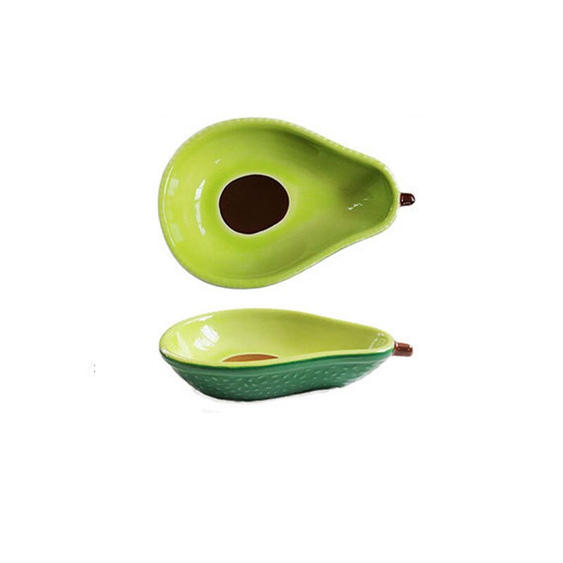 Avocado Color Ceramic Dish Salad Bowl Breakfast Cereal Bowl Dish Party Dessert Snack Fruit Dishes Plate Tray Photography Props