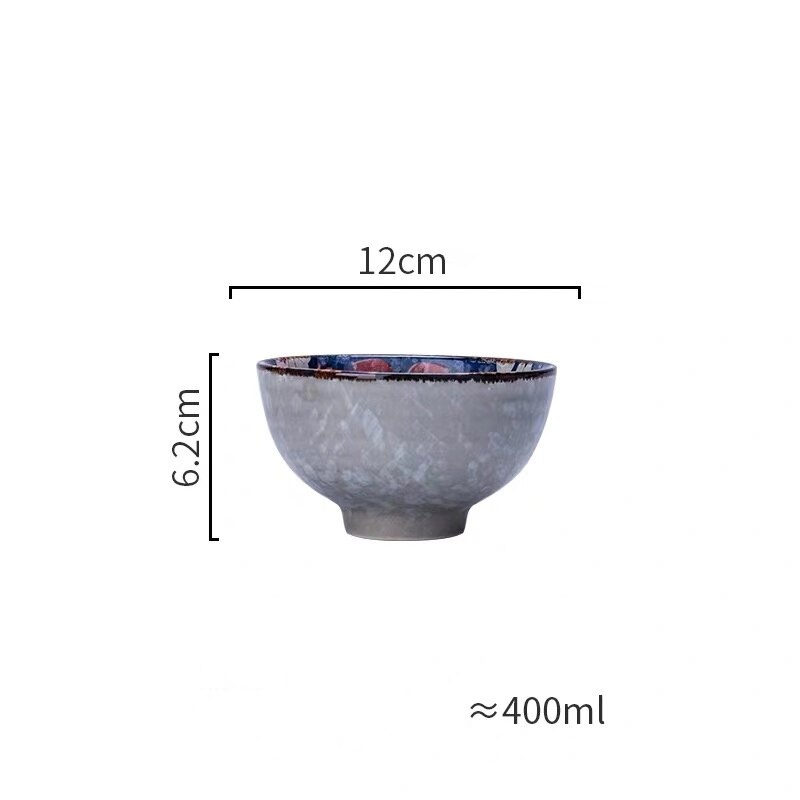 Japanse postorale keramische westerse borden visbord schotel rijst soep kom lepel set sushi servies: 4.7 inch kom
