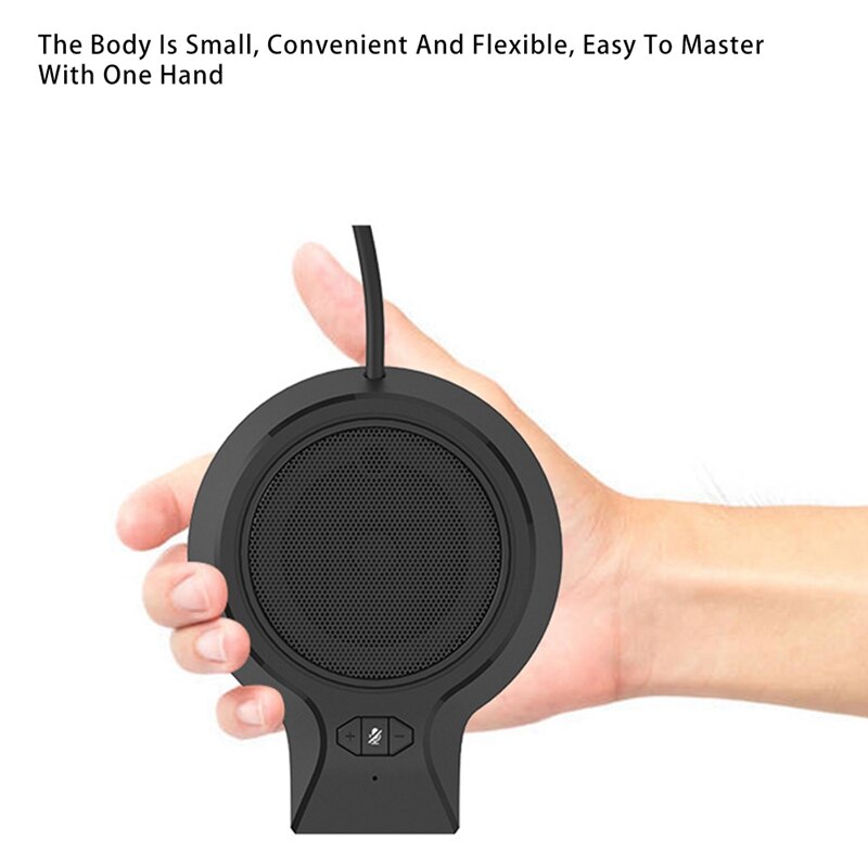 USB Conference Microphone, 360° Omnidirectional PC Microphones with Mute, Plug & Play for Video Meeting,Gaming,Chatting