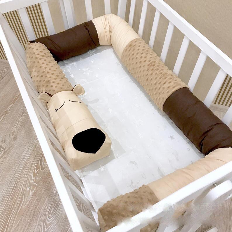 Krippe Stoßfänger Plüsch Kissen Krippe Pads Baby Krippe Liner Ebene Schutz Kissen Bett freundlicher Wiege Neugeborenen Zimmer Dekor: B