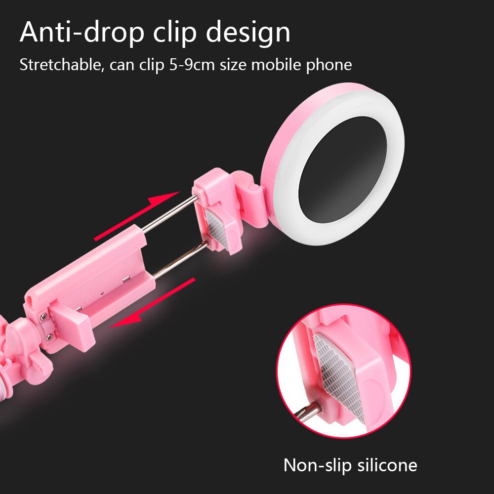 Spash 170cm Selfie bâton rotatif multifonction trépied remplir lumière Bluetooth télécommande Selfiestick pour Smartphone iPhone