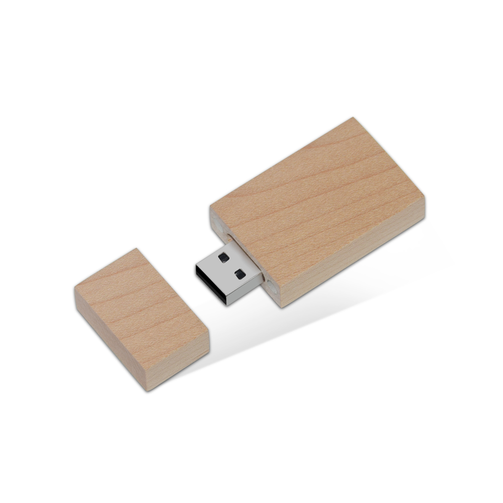 Wooden USB + Box Flash Drive Flash Disk Pendrive 4GB 8GB 16GB 32GB 64GB 128GB Memory Stick Photography: Yellow / 32 GB