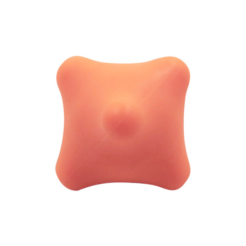 Fitness PVC Hand Massage Ball PVC Soles Sensory Training Grip the Ball Portable Physiotherapy Silicone Hexagonal Ball: Brown