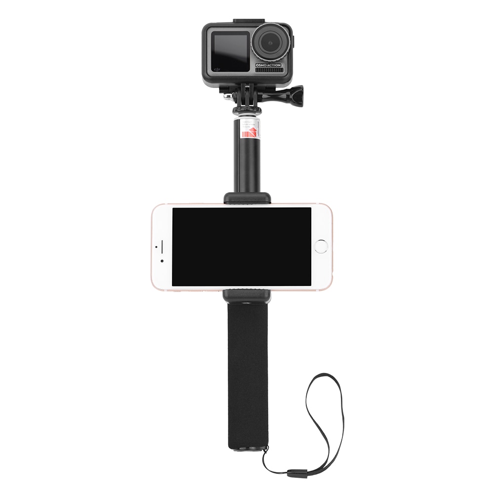 Palo Selfie manual extensible, palo monópode para teléfono, adaptador para DJI Osmo Action Go Pro HERO 8 7 6 5 4 Xiaomi YI 4K Lite S